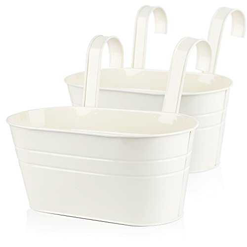 ABSDON 2pcs Hängender Blumentopf Metall mit...