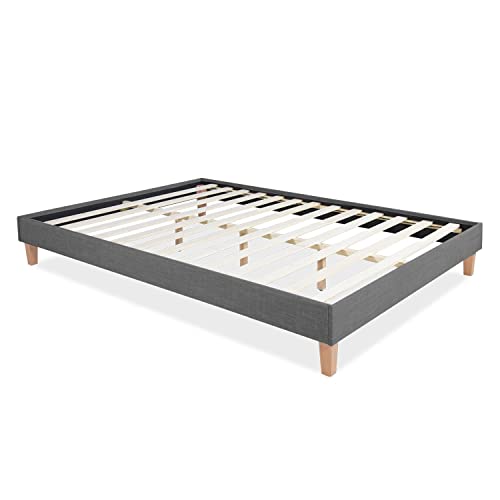 Homestyle4u 1983, Polsterbett 120x200 Grau...