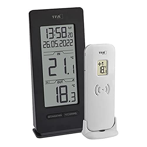 TFA Dostmann Funk Thermometer Innen/Außen,...