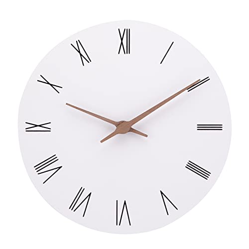 NESIFEE Wanduhr Ohne Tickgeräusche MDF...
