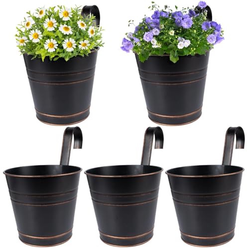 BOFUNX 5er Set Hängender Blumentopf Metall...