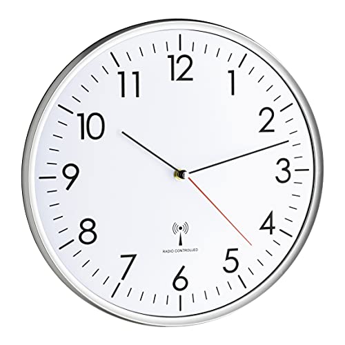 TFA Dostmann Analoge Wanduhr Funk, hohe...