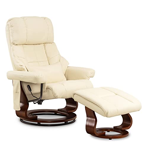 M MCombo Massagesessel mit Hocker, 360°...
