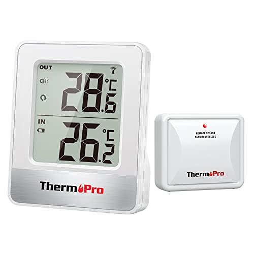 ThermoPro TP200 Funk Thermometer Innen für 2...