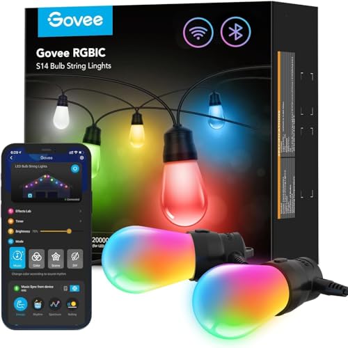 Govee Lichterkette Außen, Smart LED Wifi...