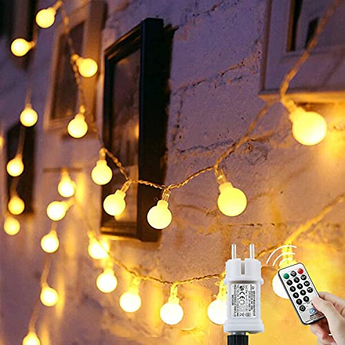 120 LED Lichterkette Kugel, 15M 8 Modi und...