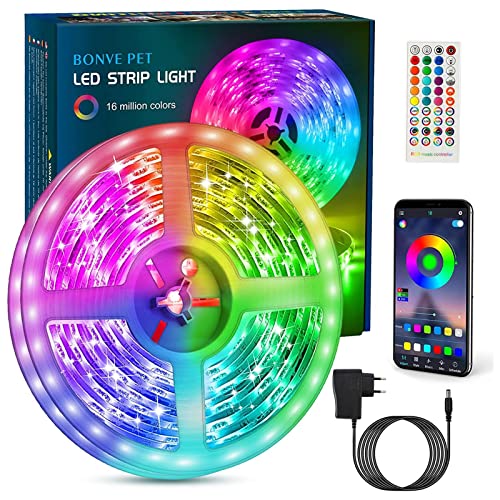 Bonve Pet LED Strip, Bluetooth RGB LED...