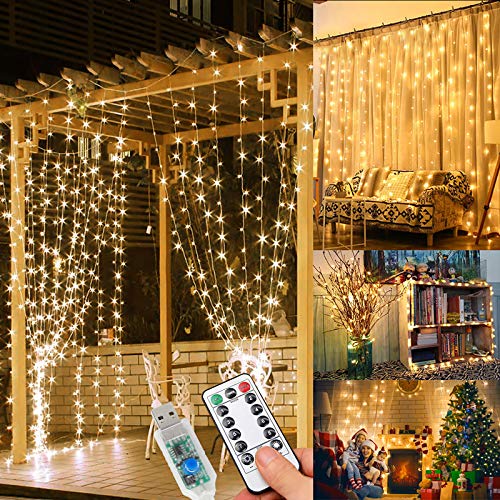 WEARXI Lichterkette, 3×3m 300 LED...